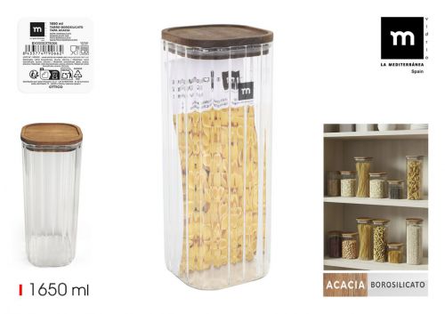 Frasco De Borossilicato Tampa De Acacia La Mediter — referência BY03030179066