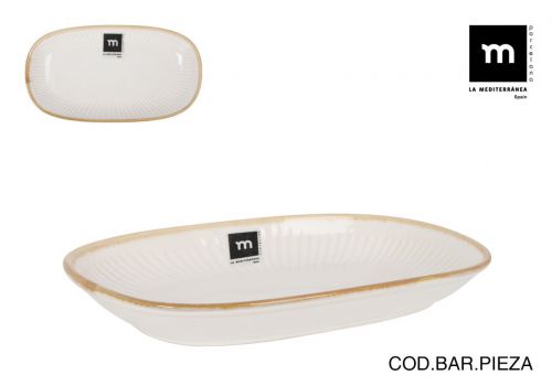 Bandeja Oval 25.4x14x3.3cm Milkycream Md — referência 411C13620
