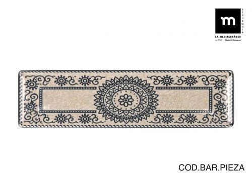 Prato Retangular 30x8cm Sole Elite Brilhante — referência SLB25014