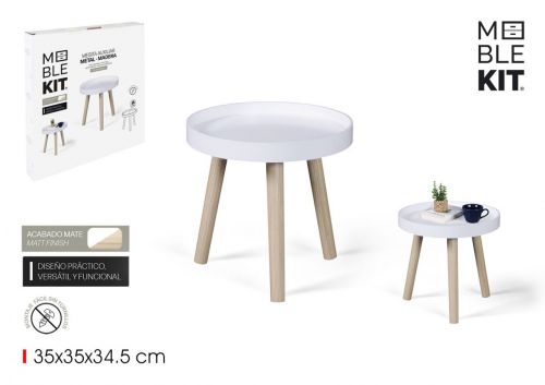 Mesa De Apoio Em Madeira Moblekit — vista 1