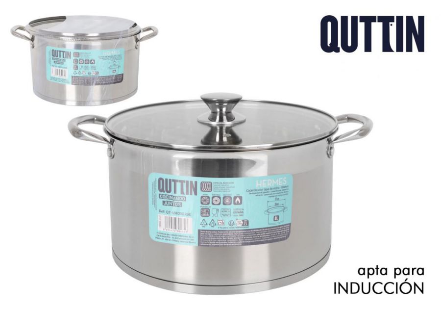 Caçarola Industrial De Aço Inoxidável De 28 Cm 10 — referência QT-49103028B