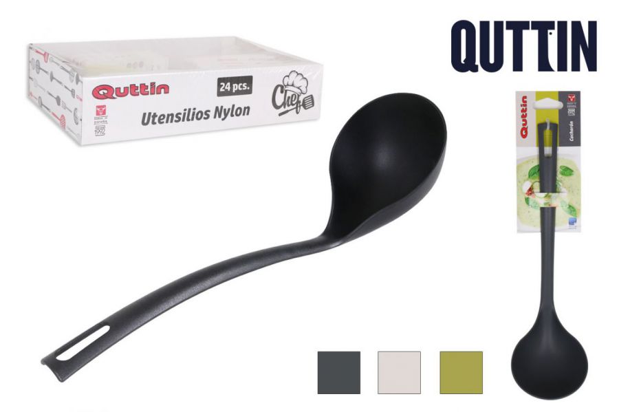 Cucharon Nylon 29x8cm Colores Quttin — referência QT-624C2372A