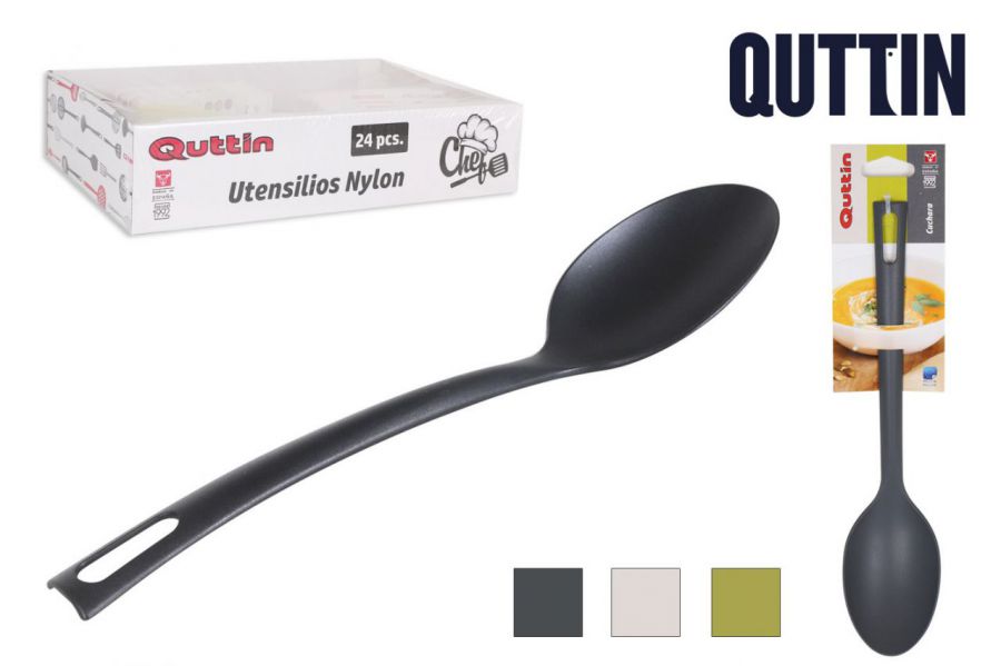 Cuchara Nylon 29x6cm Colores Quttin — referência QT-624C2373A