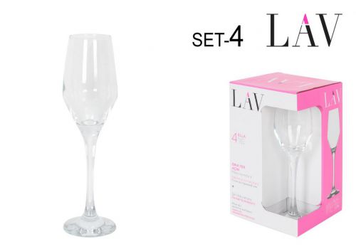Set 4 Copas De Champanhe 230 Cc Ella — referência WP458ELL533