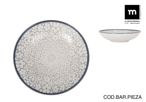 Prato Fundo 21cm Azurill Monaco Gloss — referência AZB26102