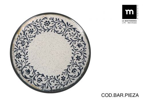 Prato Liso 26cm Nira Mènaco Brilhante — referência NRB26100
