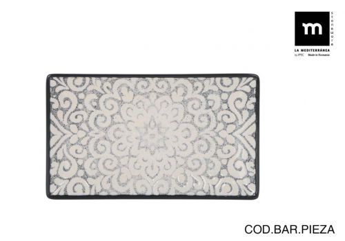 Prato Retangular 25x15cm Azurill Elite Brilhante — referência AZB25012
