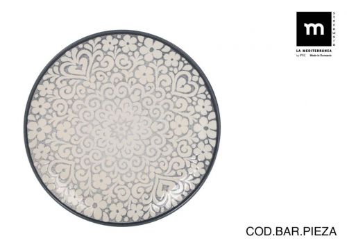 Prato Raso 26cm Azurill Mènio Brilhante — referência AZB26100