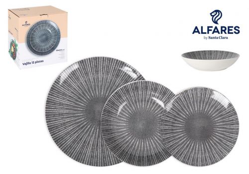 G Vajilla 12pcs Grafito Electra — referência AL11290D29V
