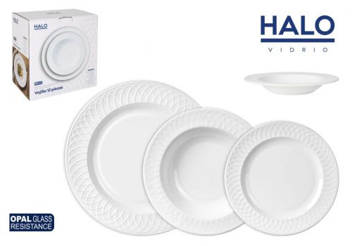 Conjunto De Jantar Opal Ataifor Halo 12 Peças — referência FM832PYP512