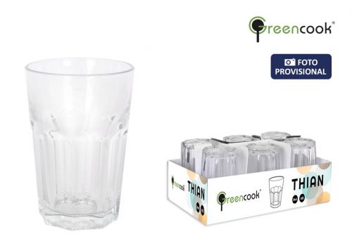 Conjunto De 6 Copos De 360 ??cc Thian Greencook — referência FM-G943500BK