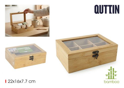 Caixa De Cha De Bambu Quttin — vista 1