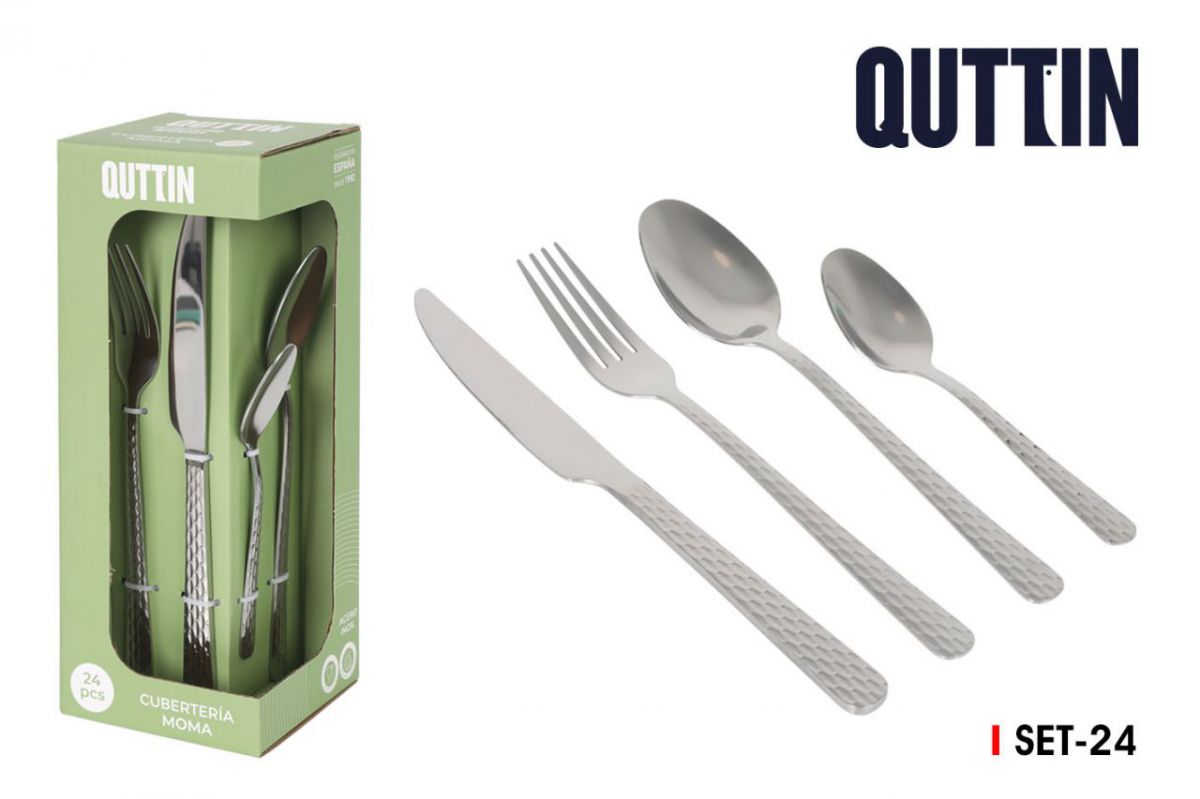 Conjunto De Talheres Quttin Moma Com 24 Peças — referência QT1507M924