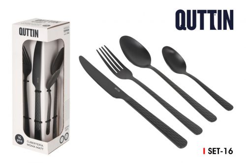 Conjunto De Talheres De 16 Peças Quttin Moma Pre — referência QT1507MC916