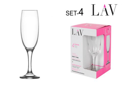 Set 4 Copas  Espumante 220 Cc Empire — vista 1