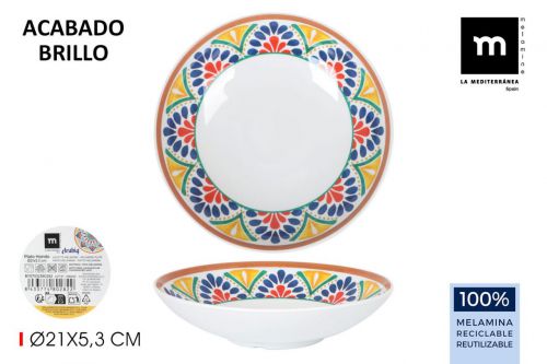 Prato De Sopa De Melamina La Mediterranea — vista 1