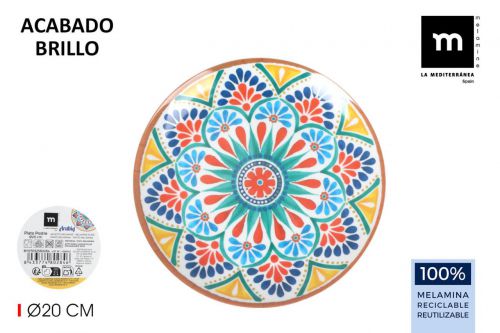 Prato Sobremesa Melamine La Mediterranea — vista 1