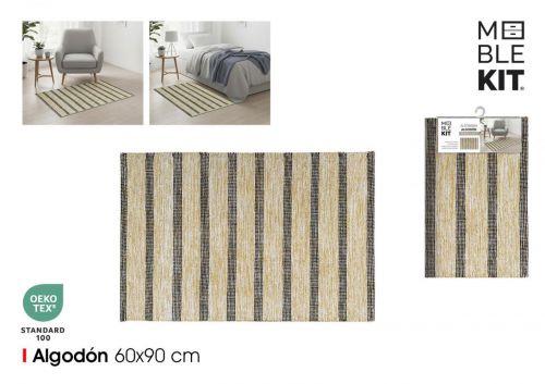 Tapete De Algodao 60x90cm Marrom Moblekit — vista 1