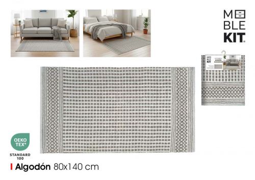 Tapete De Algodao 80x140cm Begemarrom Moblekit — vista 1