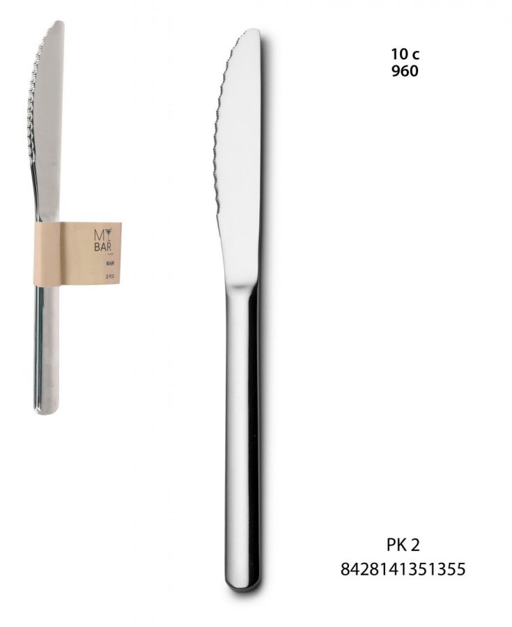 48mbjogo De 2 Facas De Mesa Crua 13/0 — referência B1507S1100303