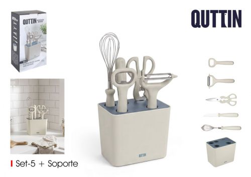 Set5 Utensilios De Cozinha Com Suporte Quttin — vista 1