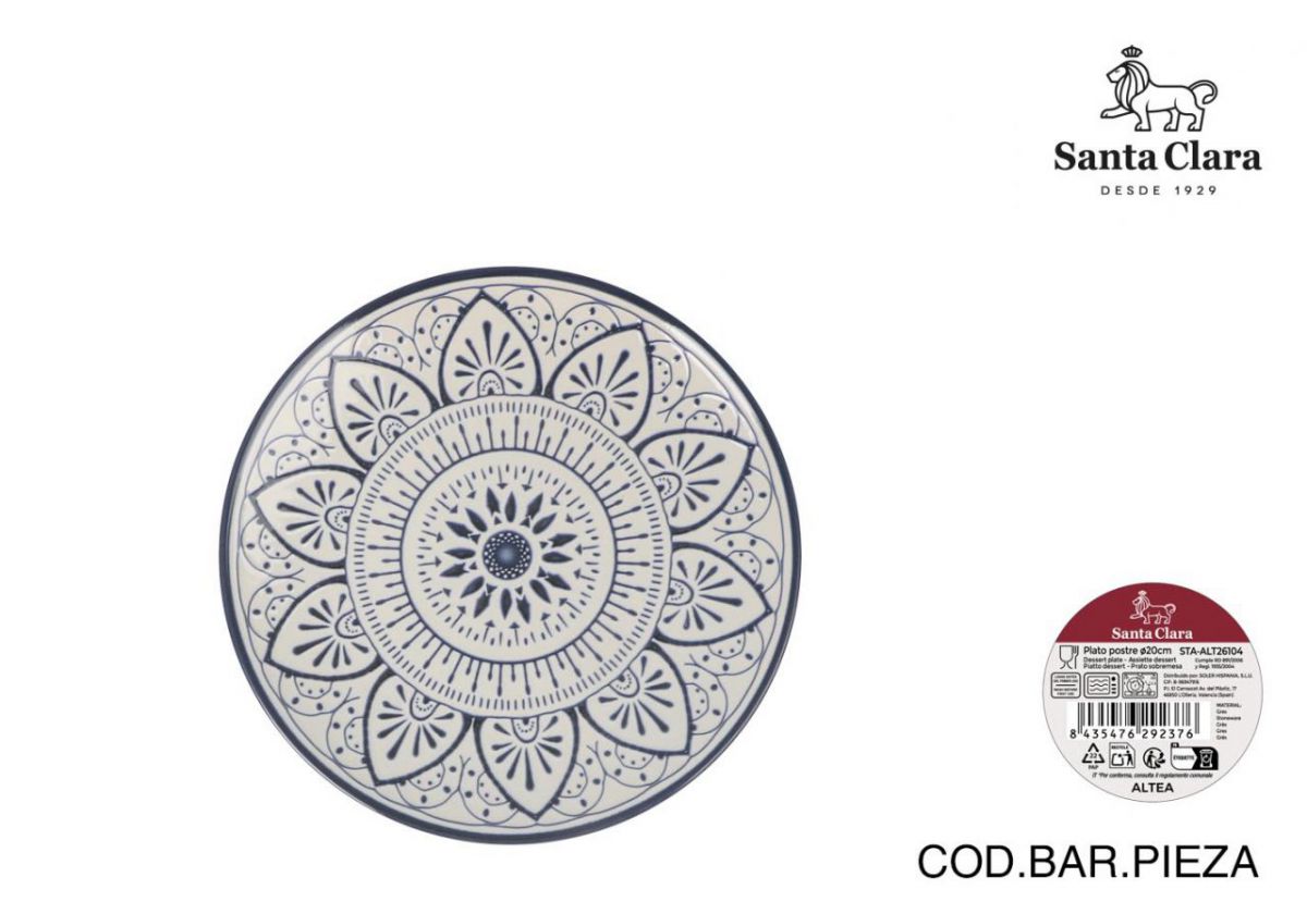 Eksp Plato Postre 20 Cm Altea Monaco Bril — referência STA-ALT26104