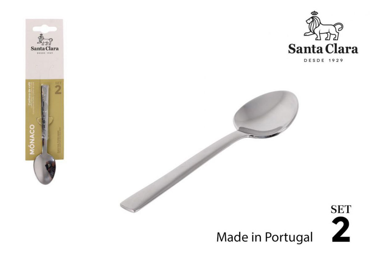 Set 2 Cucharas Moka  Monaco Sta Clara — referência STA-M7121425