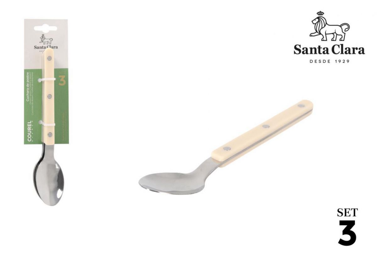 48set 3 Cucharas Postre Courel Blanc.sta Cl — referência STA-987204