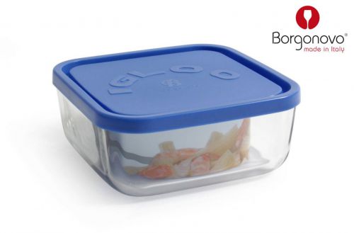 Pot Iglu Quadro Plast. Tampa Azul — referência 13243222-1