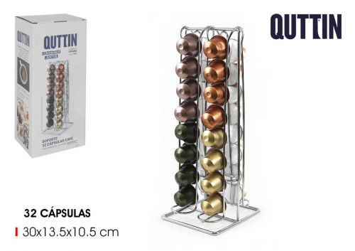 24 Suporte Capsulas Cafe 32 Pcs Quttin