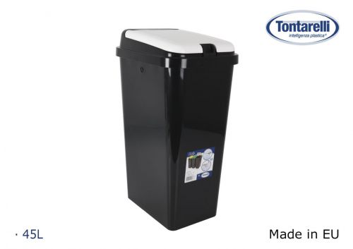 Balde Garbage Rectangular Bido 45l Neg — vista 1