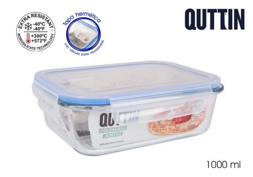 Lancheira Rect. C/Tampa Herm 20.5x15.3 Quttin — referência QT-R24932