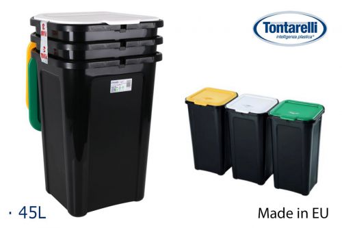 Set 3 Balde De Lixo Coverline 44l — vista 1