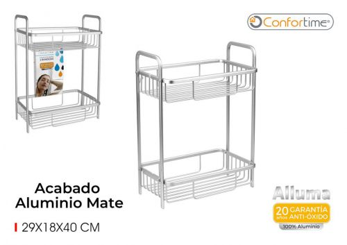Estante Baño 2 Bandejas Alluma Confortime — referência BY01093567984