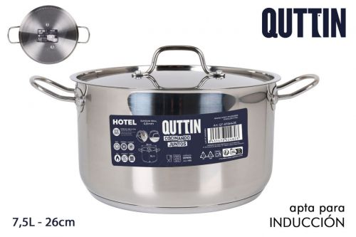 Caçarola Alta+tampa Aço Ind 26cm/0.8mm/7 — referência QT-878H426