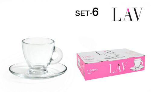 Set 6 Copo 90cc W / Pires De Café Expres — vista 1