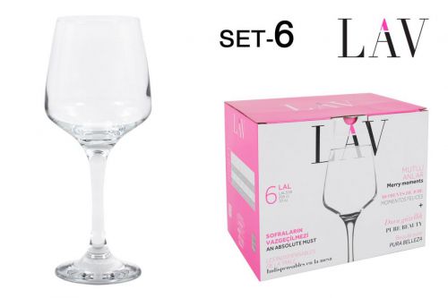 > Lal558fsx Set 6  Copo De Vinho 295cc