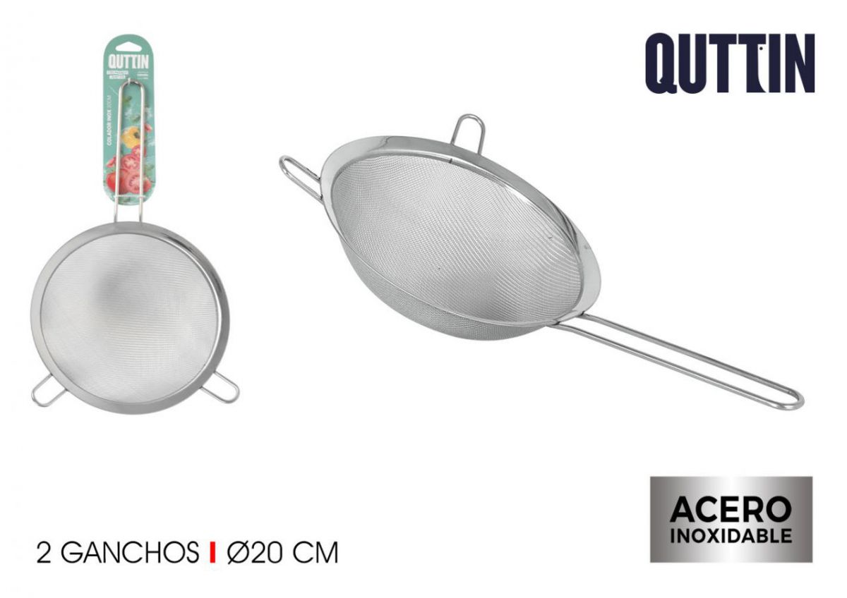 96 Coador Metal Ace.inox.20cm Quttin — referência BQ01015669464