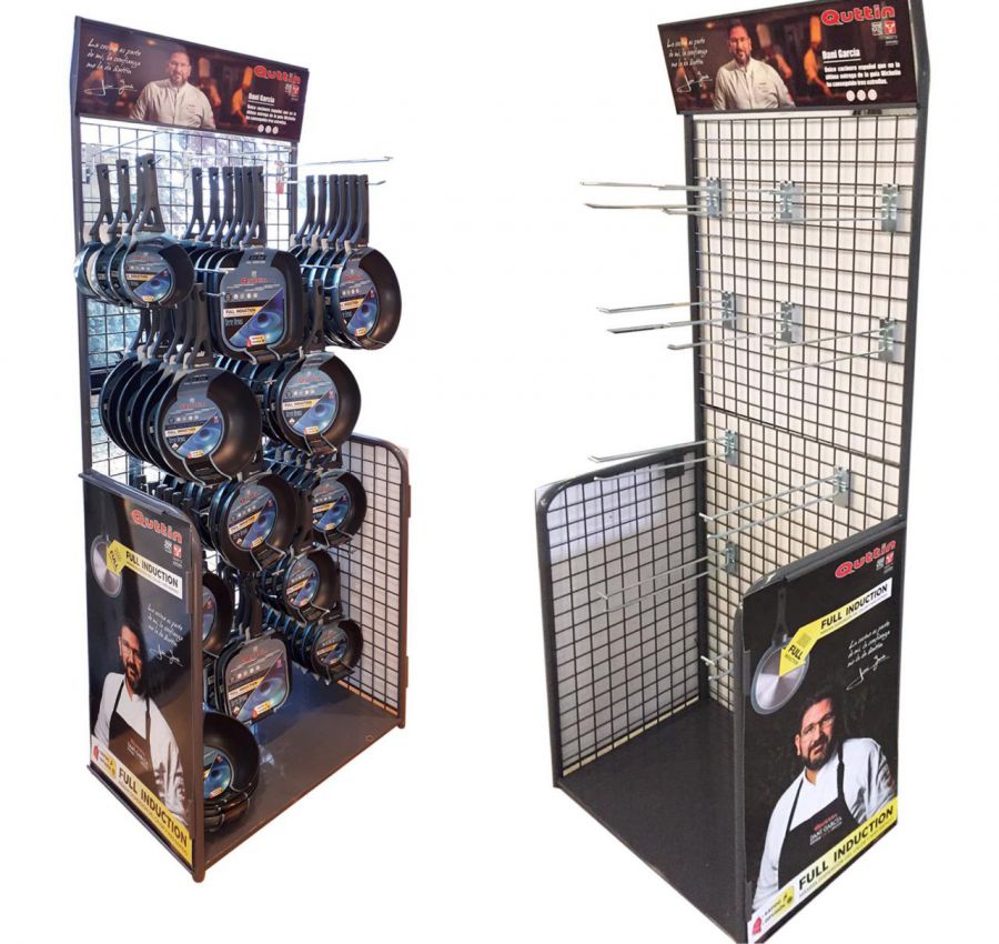 Mostrador De Metal 760x2000cm 12 Ganchos — referência EXPMET1