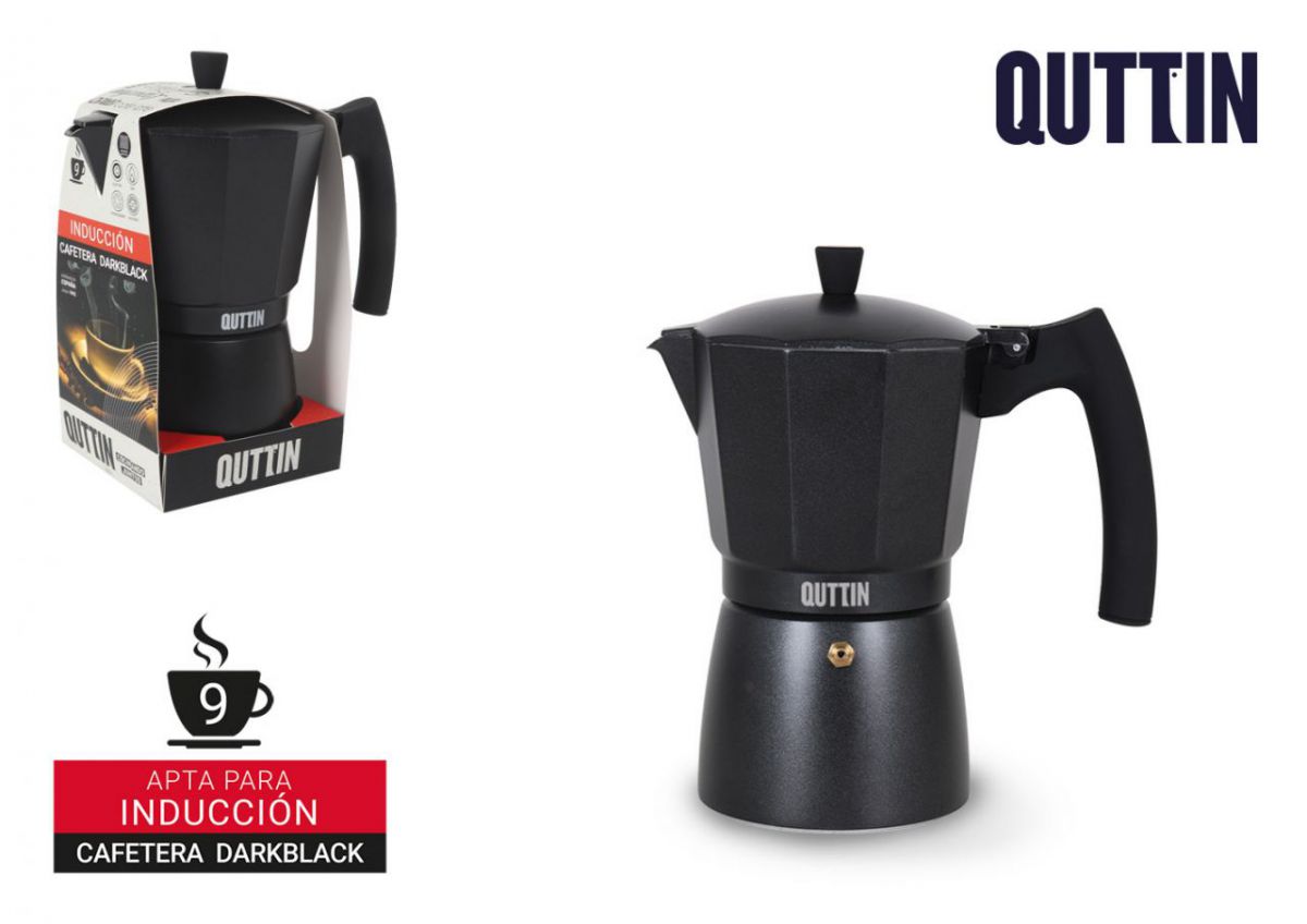 12 Cafeteira Ind. 9 Tacas Darkblack Quttin — referência BQ01100970924