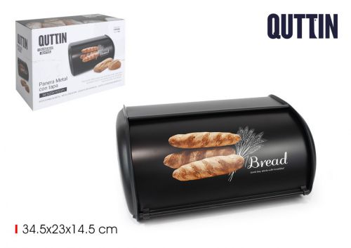 Caixa Metal De Pao 34.5x23x14.5cm Quttin — referência BY03030170982