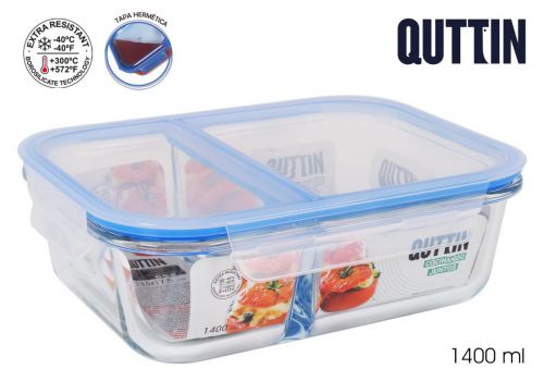 Frigideira Rect. 2 Compartim. 23.5x17.7x7.6 Quttin — vista 1