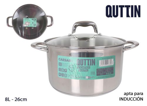 Panela Aço Induçao 26cm/8l/0.8mm+c/T New