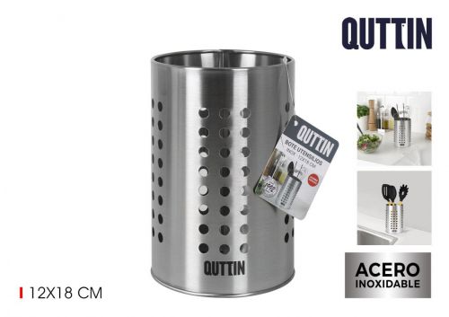Porta Utensil. Cozinha Inox 12x18cm Quttin — referência BE01017272078