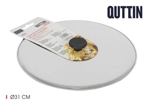 Tampa Giratortilhas 31cm Acço Inox. Quttin — referência QT-214401