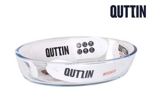 Prato De Vidro Oval 20.6x13.6cm 700cc Quttin — referência QT-1039H012
