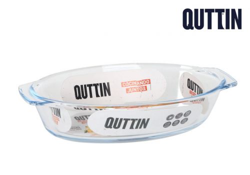 Prato De Vidro Oval 23.8x13cm 725cc Quttin — referência QT-1039H011