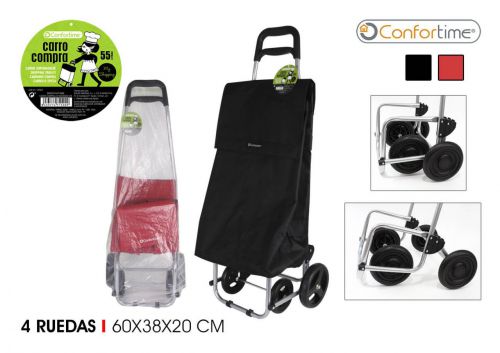 Carro Compra 4 Rodas 60x38x20cm Confortime — vista 1