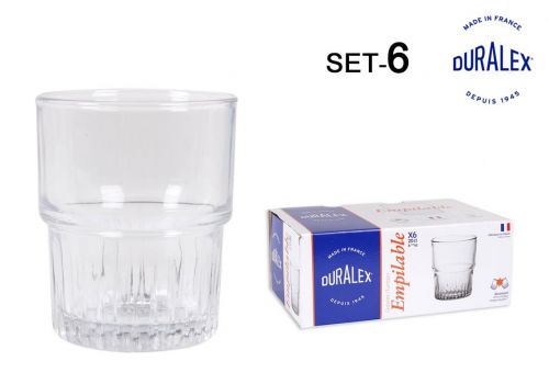Set 6 Copos Transparent 20cl Apilable — referência T02-1014AB
