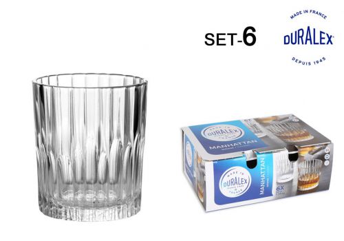 > Set 6 Copos Transparent 22cl Manhattan — referência T03-1056AB